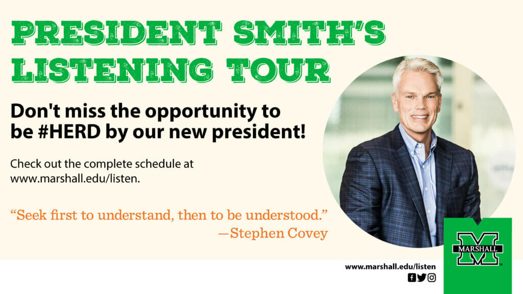 President Smith s Listening Tour Marshall University News