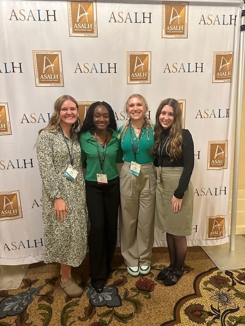 Photo of Yeager Scholars Abby Christian, Nicole Asamoah, Indigo Graves, and Lauren Dunsmore