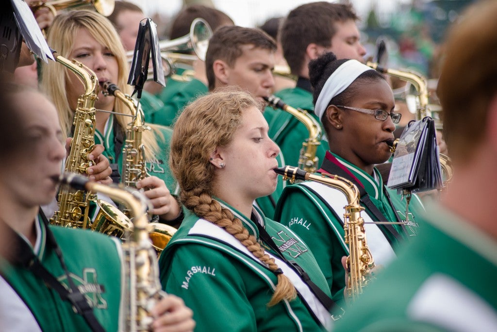 Play with the Marching Thunder at the Spring Game Marshall Wind Bands