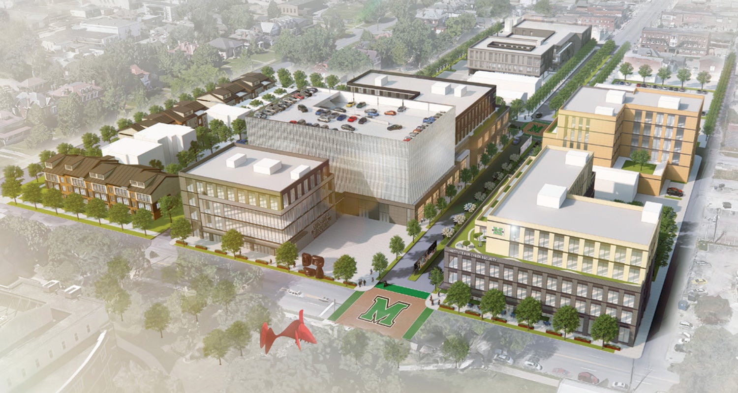 Rendering of Marshall University's 4th Avenue Innovation District