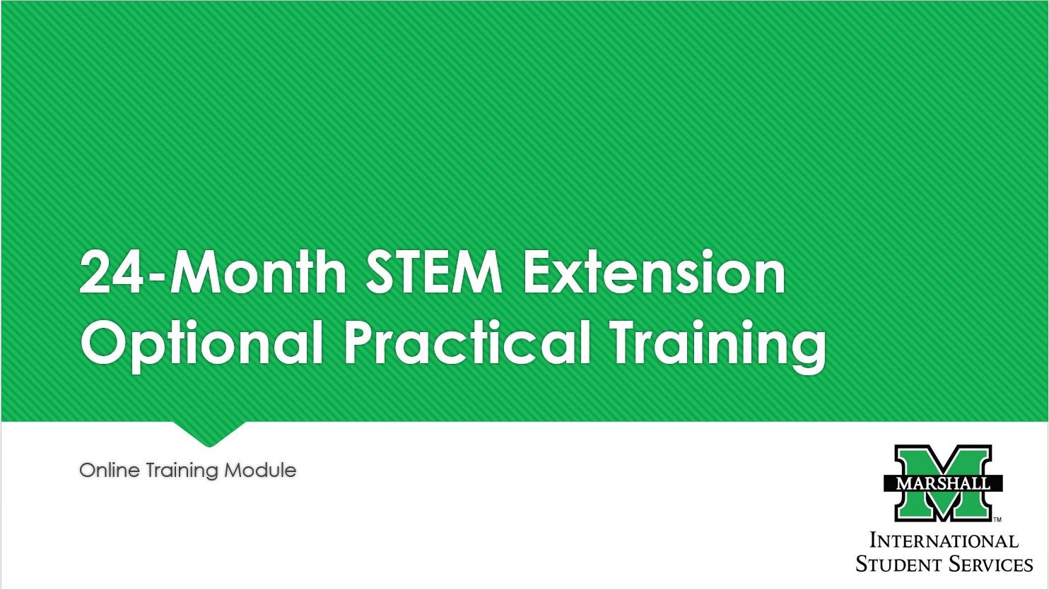 STEM OPT Extension Online Training Module - Office Of International ...