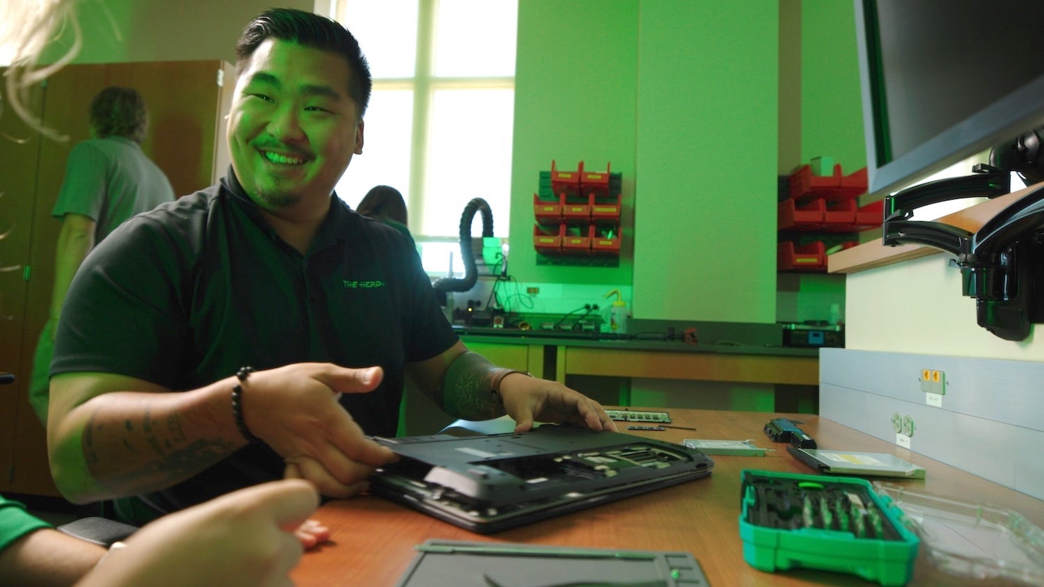 David LeGrow working on a laptop