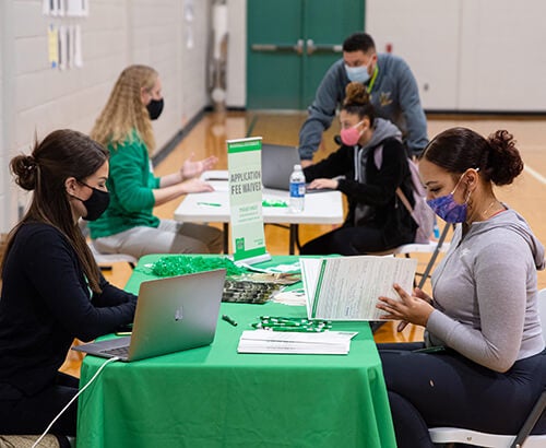 Marshall staff helping with FAFSA