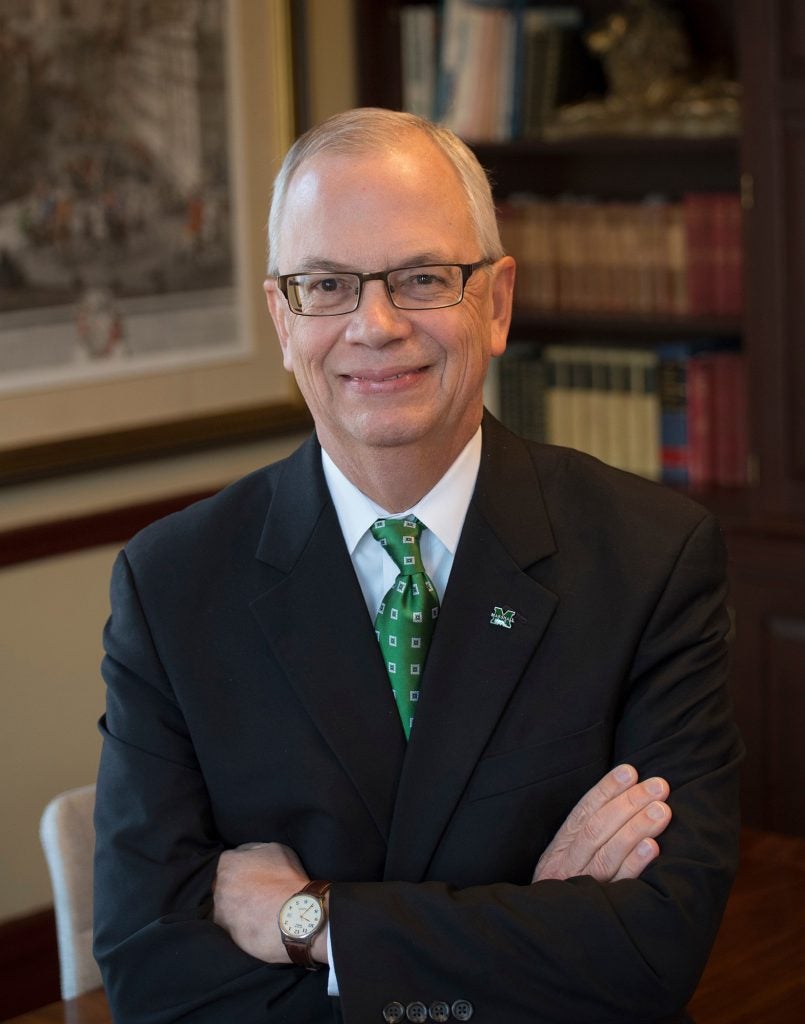 Marshall University President Jerome A Gilbert