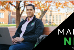 MO Newsletter header image of a student on a laptop