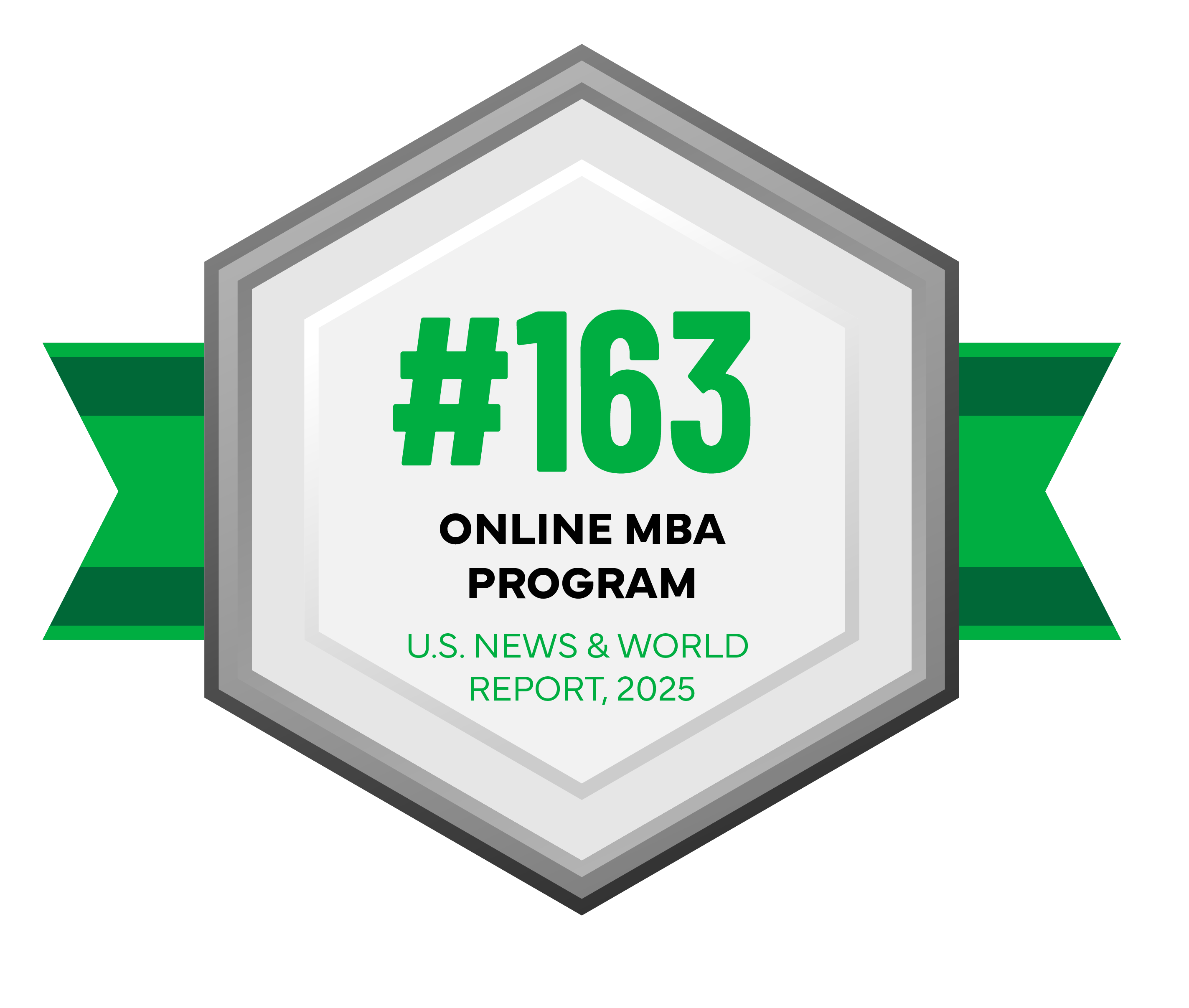 #163 Online MBA Program badge