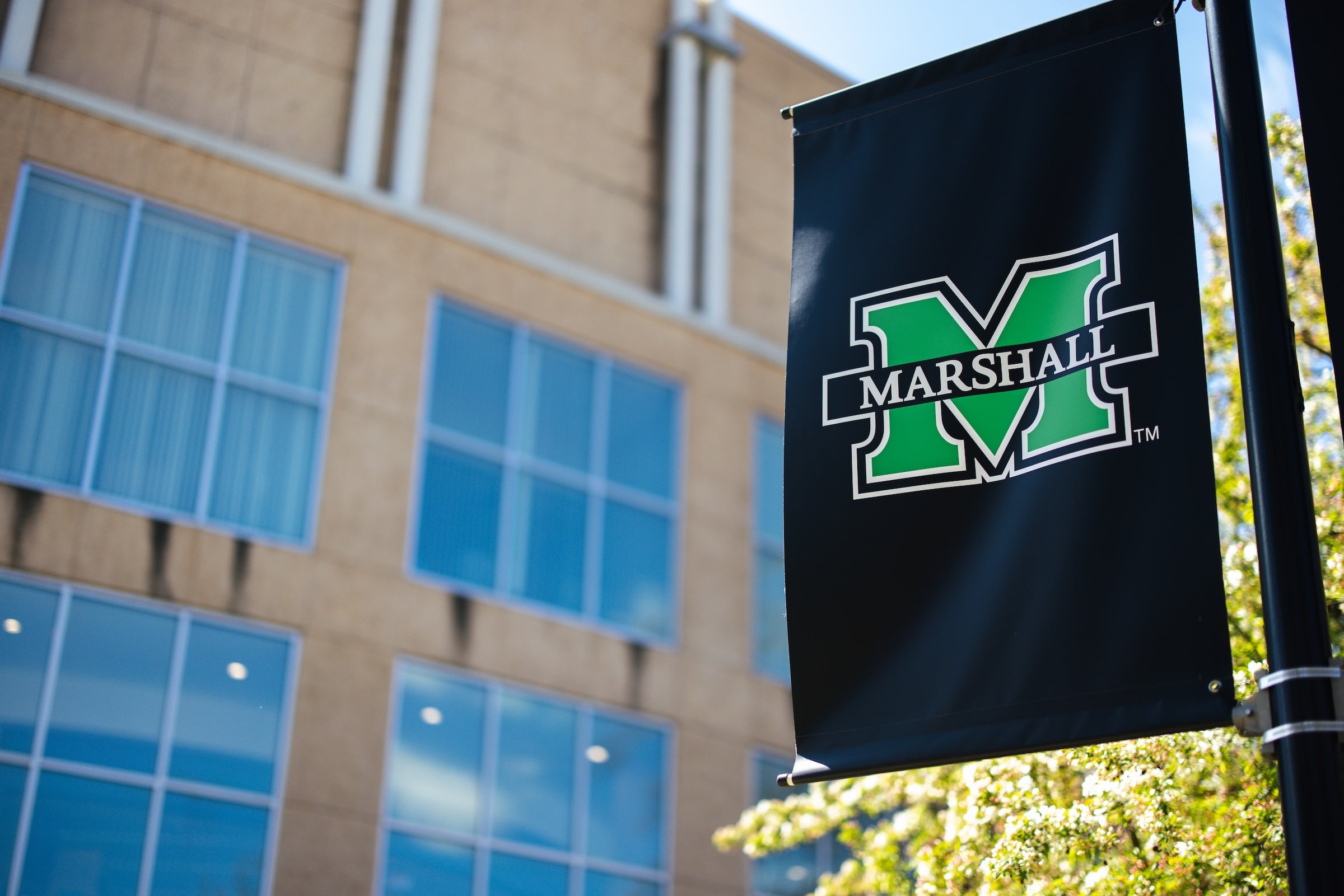 black Marshall flag on campus