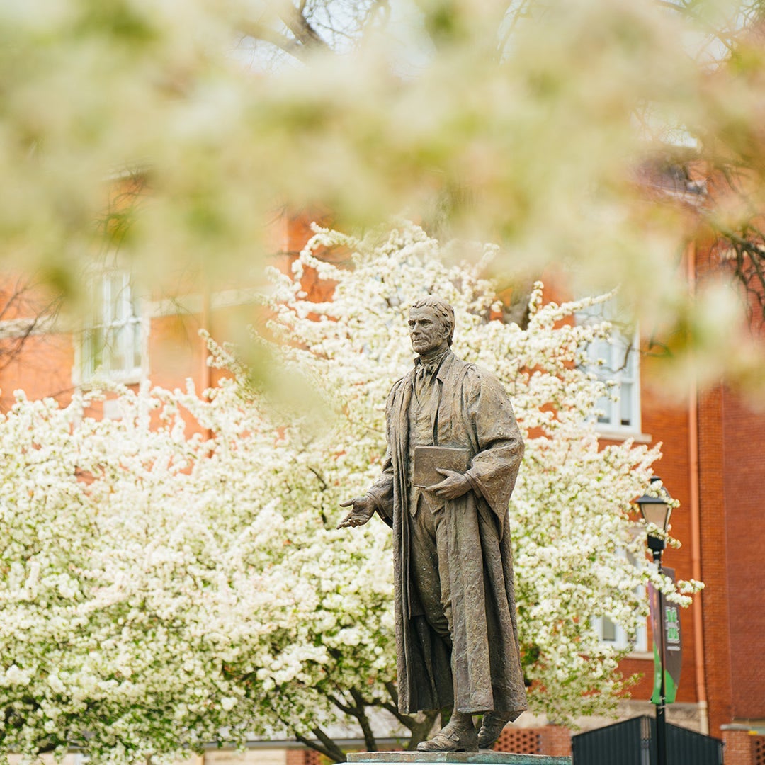 John Marshall statue on Marshall University's Huntington campus